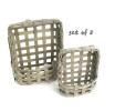 woodchip wall basket decor grey wash s2 wd340 2 wholesale baskets