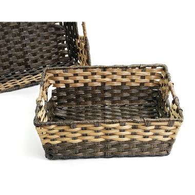 woven tray rectangle naturalbrown tp40 1nat handles bowls trays