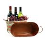 12  tin oval tub copperverdigris finish by14 1ver wholesale metal containers
