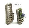 woodchip wall basket decor grey wash s2 wd340 2 wholesale baskets