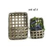 woodchip wall basket decor grey wash s2 wd340 2 wholesale baskets