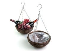 woodchip strip hanging basket stained hd34 1s wholesale wall baskets