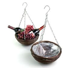 woodchip strip hanging basket stained hd34 1s wholesale wall baskets