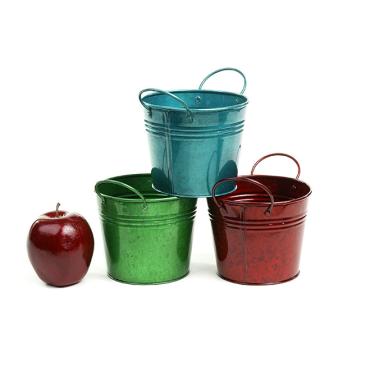 5  tin pot translucent green by03 1tgr wholesale metal containers pails