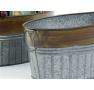 oval tub galvanized ribbedrust finish by83 1rst wholesale metal containers tubs