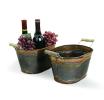 oval metal tub 10  wood handles burnt copper by20 1cbt wholesale