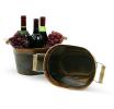 oval metal tub 10  wood handles burnt copper by20 1cbt wholesale