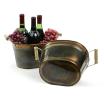 oval metal tub 10  wood handles burnt copper by20 1cbt wholesale