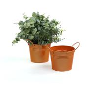 5  tin pot orange by03 1or wholesale metal containers pails pots
