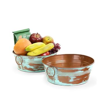 10  tub verdigriscopper by25 1ver wholesale metal containers round tubs 9