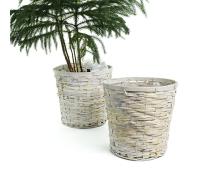rattan pot cover 8  white wash pr08 1w wholesale