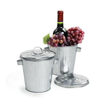 6  galvanized trash by55 1 wholesale metal containers novelty 6