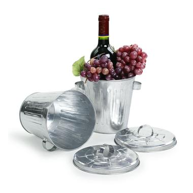 6  galvanized trash by55 1 wholesale metal containers novelty 6