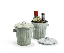 6  tin trash vintage finish by55 1vin wholesale metal containers novelty