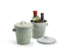 6  tin trash vintage finish by55 1vin wholesale metal containers novelty
