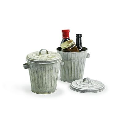 6  tin trash vintage finish by55 1vin wholesale metal containers novelty