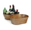 15  oval tub copper finish by95 1cp wholesale metal containers tubs