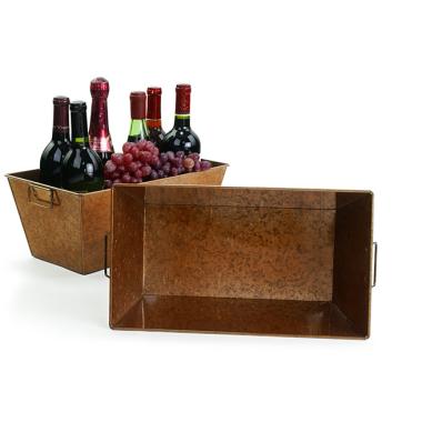 14  rectangle tin tray copper finish ty35 1cop wholesale metal containers