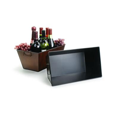 14  rectangle tin tray rust finish ty35 1rst wholesale metal containers