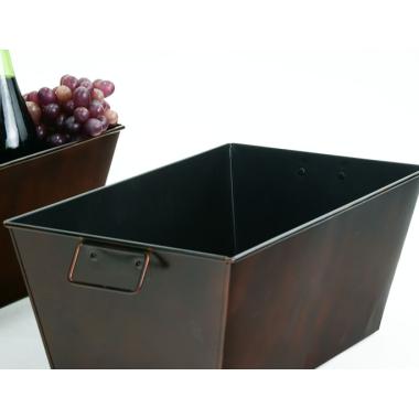 14  rectangle tin tray rust finish ty35 1rst wholesale metal containers