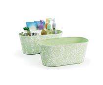 12  tin oval tub sage green by12 1gr wholesale metal containers