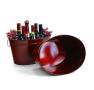 14  tin oval deep tub transparent red by24 1tpr wholesale metal