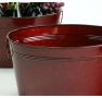 14  tin oval deep tub transparent red by24 1tpr wholesale metal
