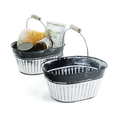 ribbed tin oval shop vintage blackwhite by213 1 wholesale metal containers