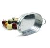 tin oval tray galvanized side handle ty50 1 handles