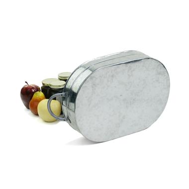 tin oval tray galvanized side handle ty50 1 handles