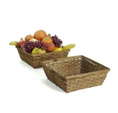 12 inch squre stained bamboo tray to712 1s wholesale basket containers squares