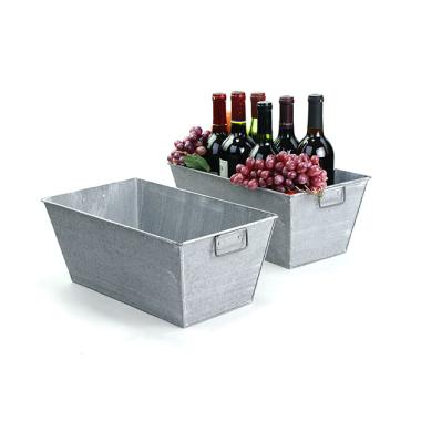 14  rectangle tin tray white wash ty35 1ww wholesale metal containers