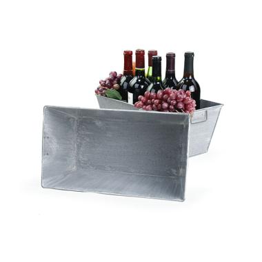 14  rectangle tin tray white wash ty35 1ww wholesale metal containers