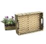 woven tray rectangle naturalblack tp38 1med handles bowls trays