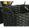 woven oval storage bin dark brown tp121 1dkb handles bowls
