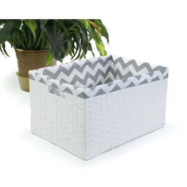 large woven synthetic rectangle storage bin tp424 1w handles bowls