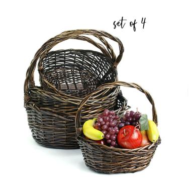 willow oval boat shop sw384 4 wholesale basket containers handled baskets large
