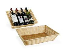 16  synthetic washable rectangle tray natural tp165 1 handles bowls