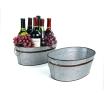 galvanized oval tub 13  brown trim by13 1abt wholesale metal containers