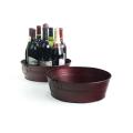 12  galvanized round tub burgundy by22 1bdy wholesale metal containers tubs