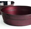 12  galvanized round tub burgundy by22 1bdy wholesale metal containers tubs