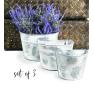 s3 tin half bucket wall basket white wash wy766 3 wholesale metal