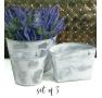 s3 tin half bucket wall basket white wash wy766 3 wholesale metal