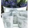 s3 tin half bucket wall basket white wash wy766 3 wholesale metal
