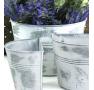 s3 tin half bucket wall basket white wash wy766 3 wholesale metal