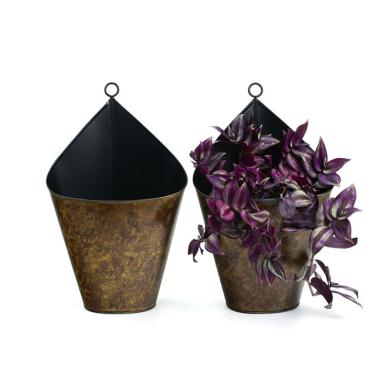 tin wall basket vintage brown wy98 1vc wholesale metal containers novelty