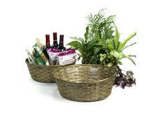 14  bamboo round bowl stain bo744 1s handles bowls trays