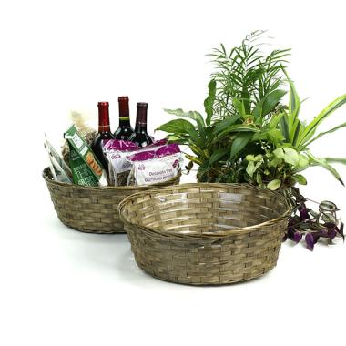 14  bamboo round bowl stain bo744 1s handles bowls trays