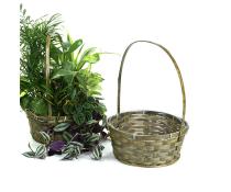 bamboo round 10  shop stained so581 1s wholesale basket containers handled baskets