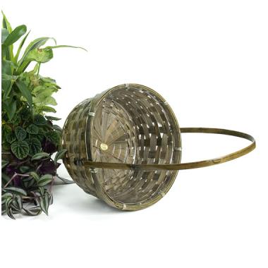 bamboo round 10  shop stained so581 1s wholesale basket containers handled baskets